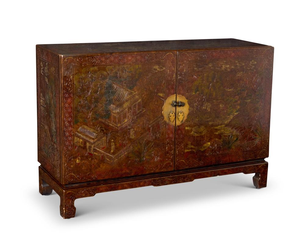 A WIDDICOMB CO. CHINOISERIE LACQUERED