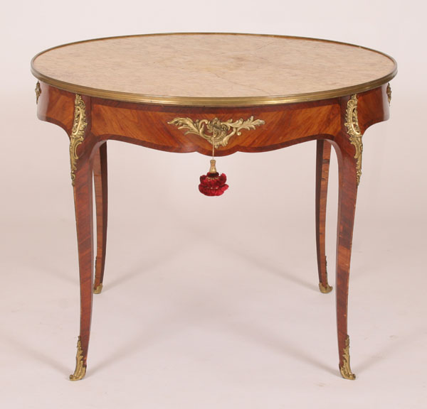 French style parquetry parlor table  4deab