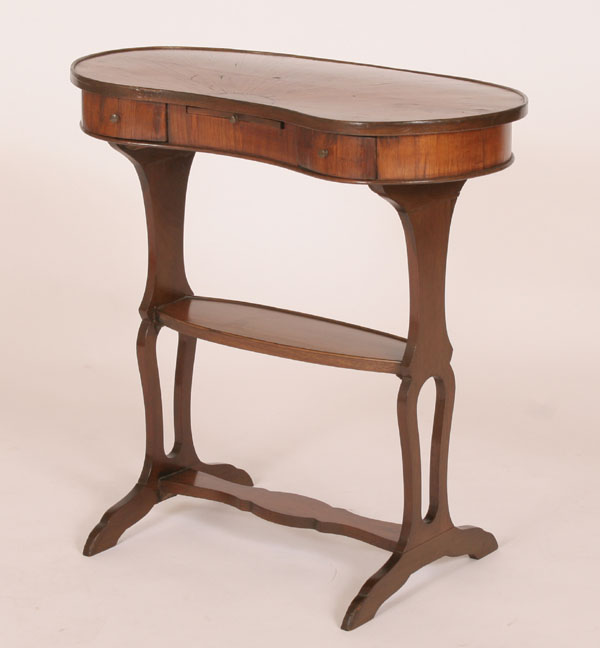 Inlaid kidney shaped work stand  4deae