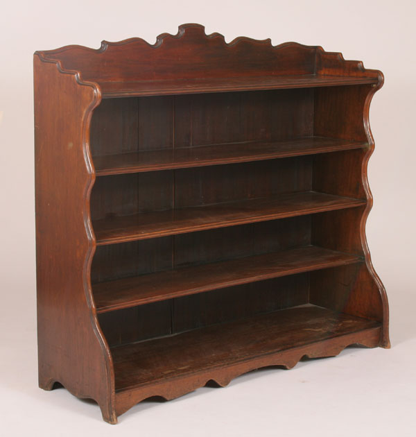 Late Victorian mahogany book shelf;