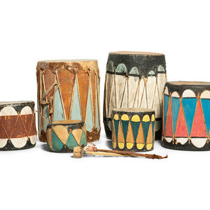 Collection of Cochiti Drums 20th 30b380