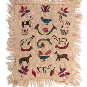 New Mexican Colcha mid 20th century woven 30b39e