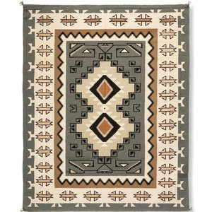 Navajo Two Grey Hills Weaving  30b3b7