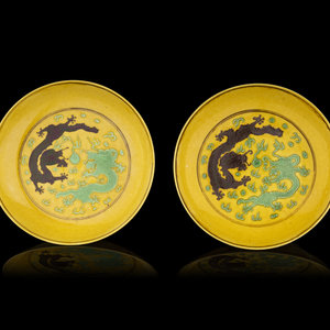 A Pair of Chinese Yellow Ground 30b3ff