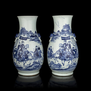 A Large Pair of Chinese Blue and