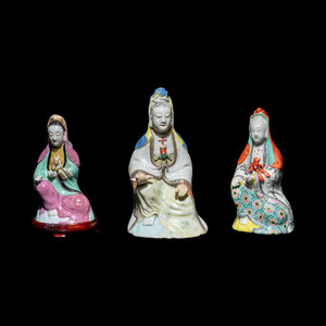 Three Chinese Famille Rose Porcelain