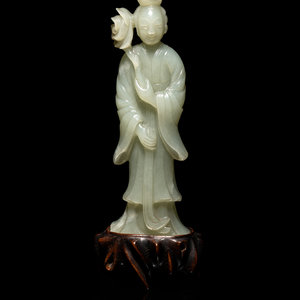 A Chinese Carved Pale Celadon Jade 30b440