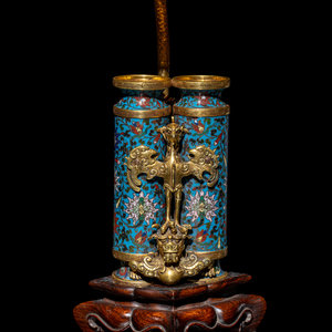 A Chinese Cloisonné Enamel Champion