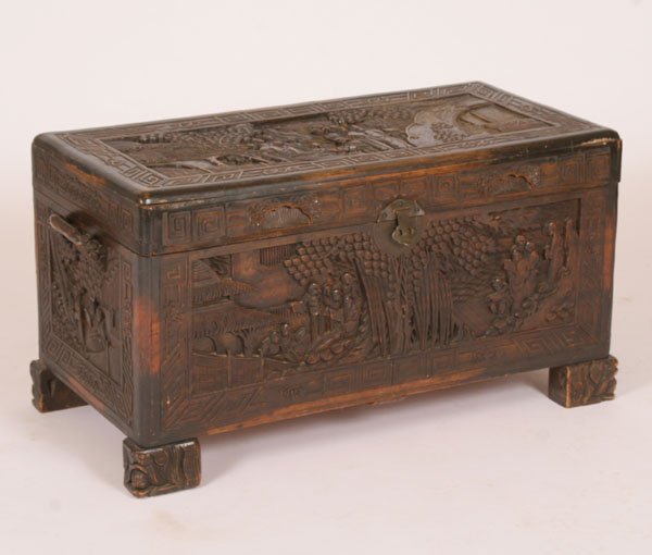 Chinese carved footed camphor 4deda
