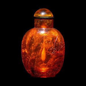 A Chinese Amber Snuff Bottle 19th 30b4dd