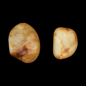 Two Chinese Russet Jade Pebble Form 30b4e7