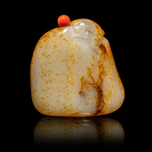 A Chinese Russet and White Jade
