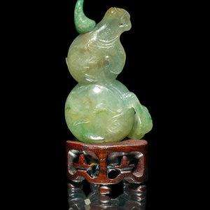 A Chinese Green Jadeite Gourd Form 30b4fc