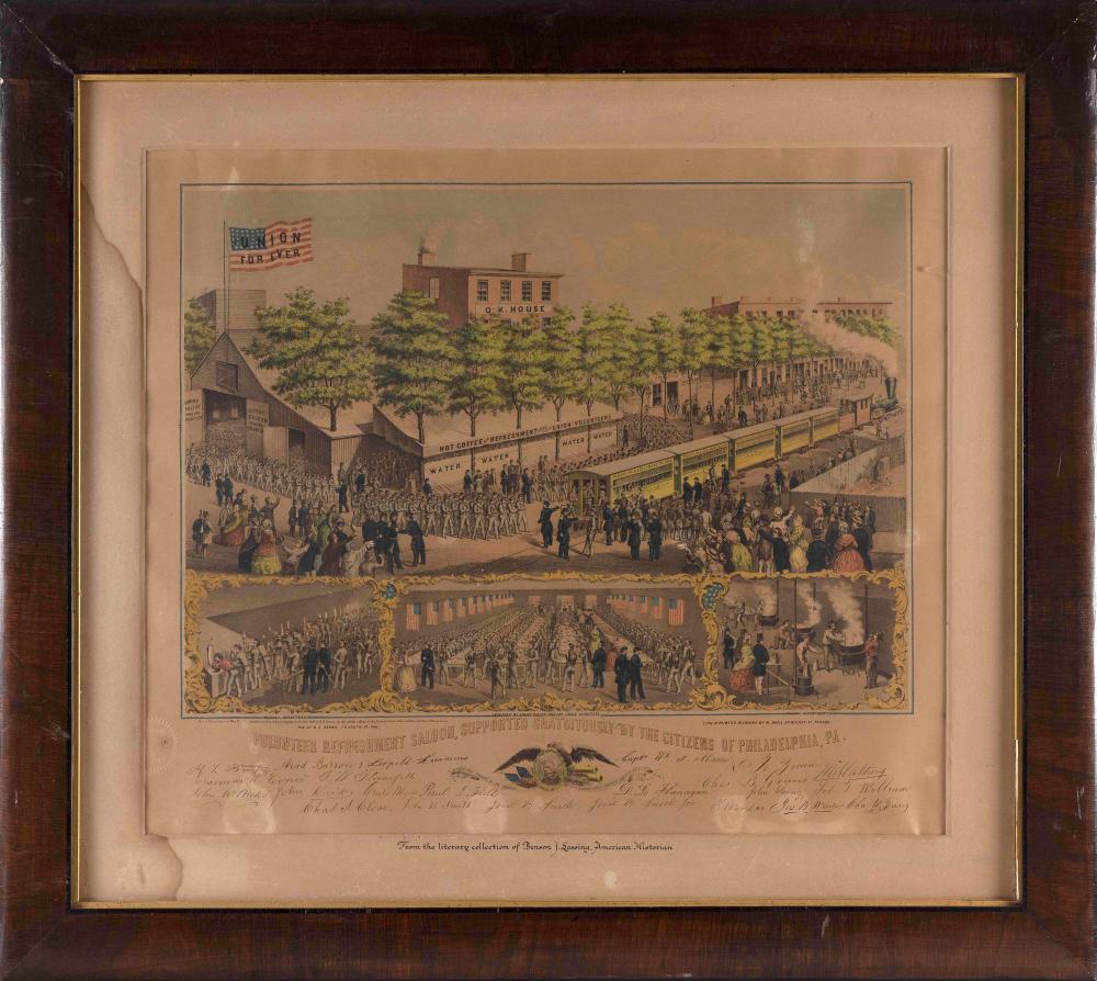 HAND-COLORED LITHOGRAPH "VOLUNTEER