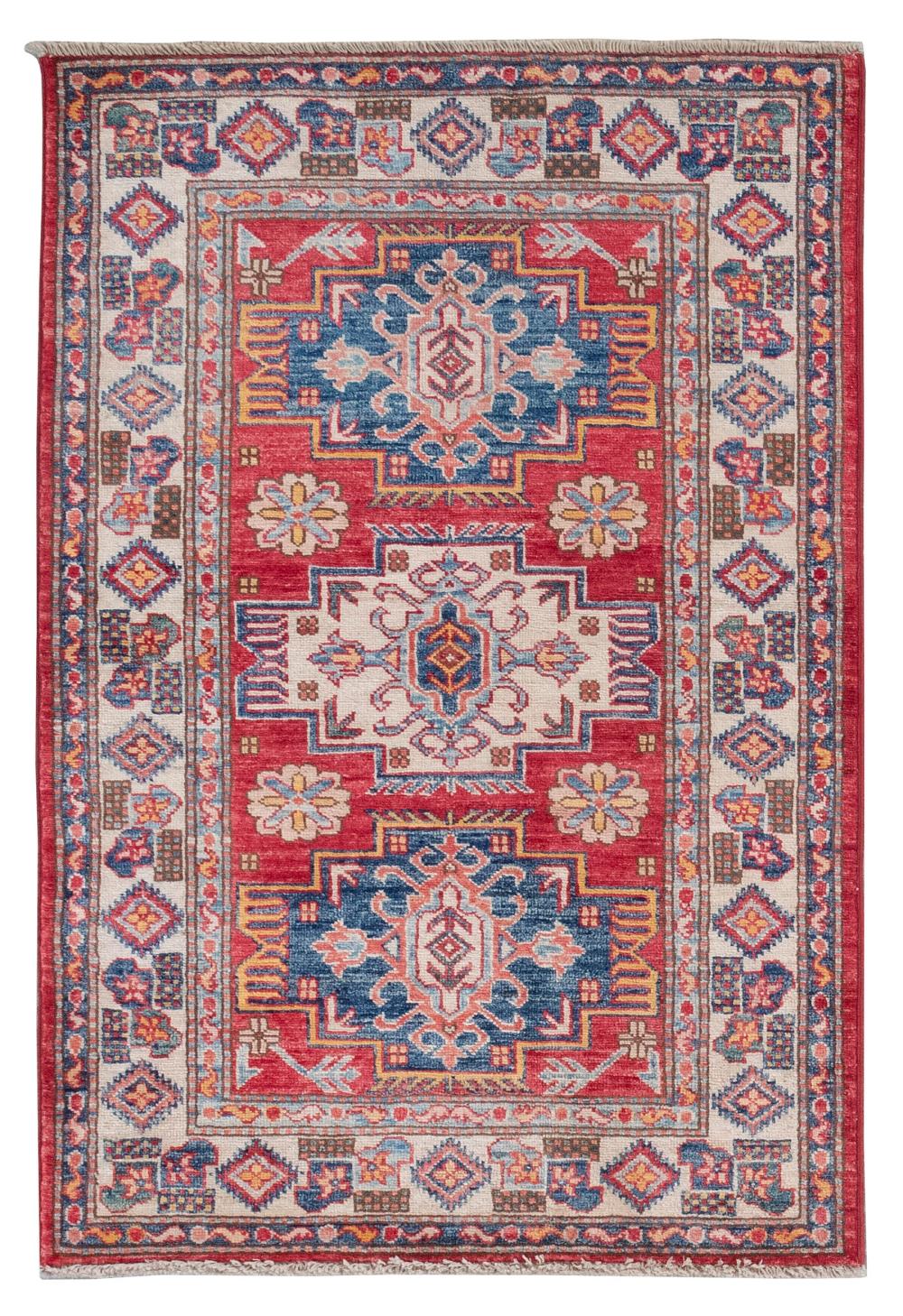 KAZAK DESIGN RUG: 2'11" X 4'3"