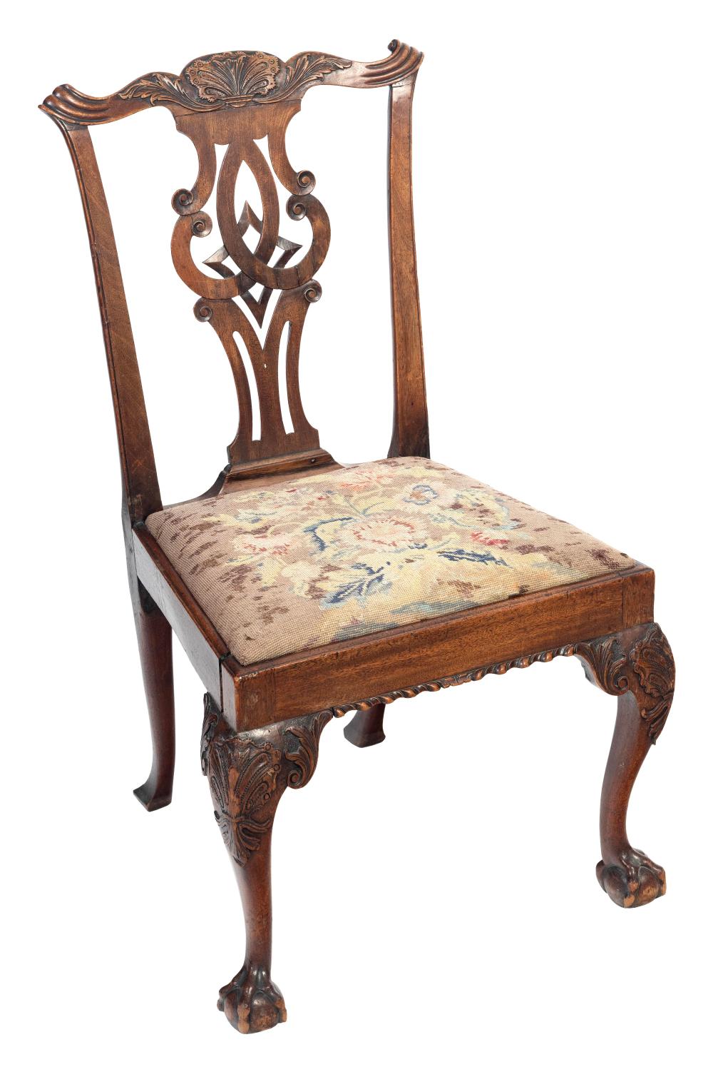 GEORGIAN SIDE CHAIR LATE 18TH CENTURY