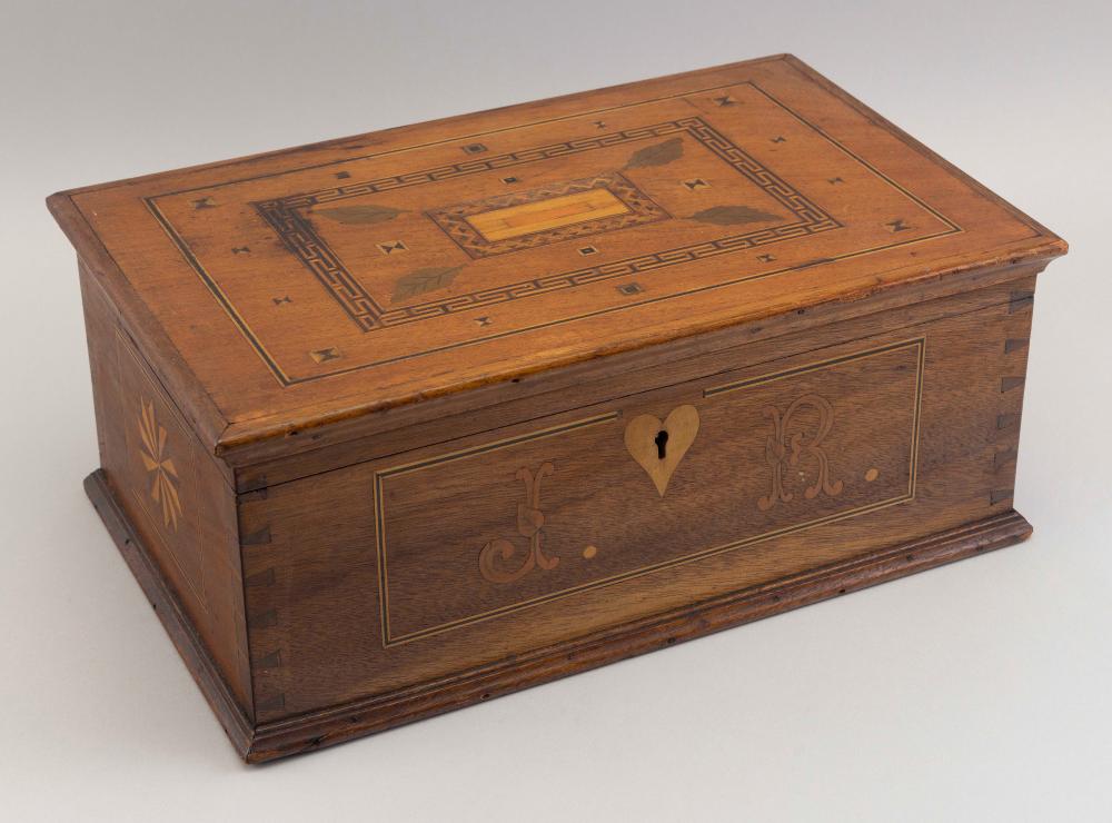 INLAID DOCUMENT BOX LATE 19TH EARLY 30b5e2