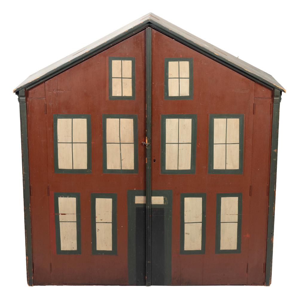 LARGE WOODEN DOLLHOUSE EARLY 20TH 30b5ff