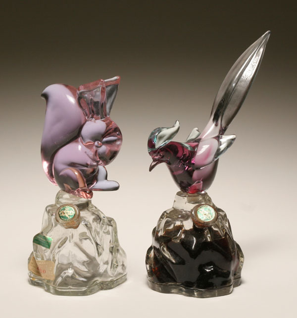 Murano glass figural bottles, created