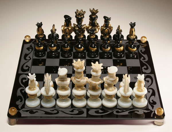 Fabulous Murano glass Venetian chess