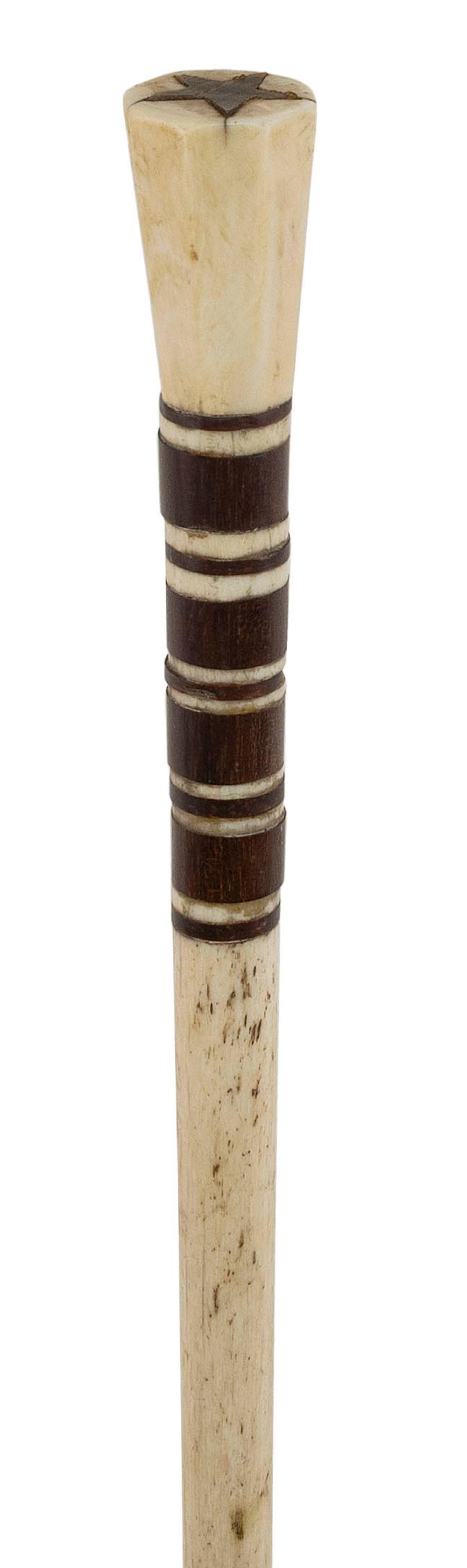 WHALE IVORY HANDLED CANE 19TH CENTURY 30b6a9