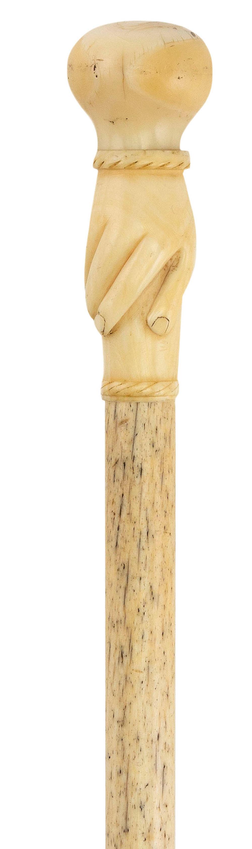 WHALEBONE AND WHALE IVORY CANE 30b6b0