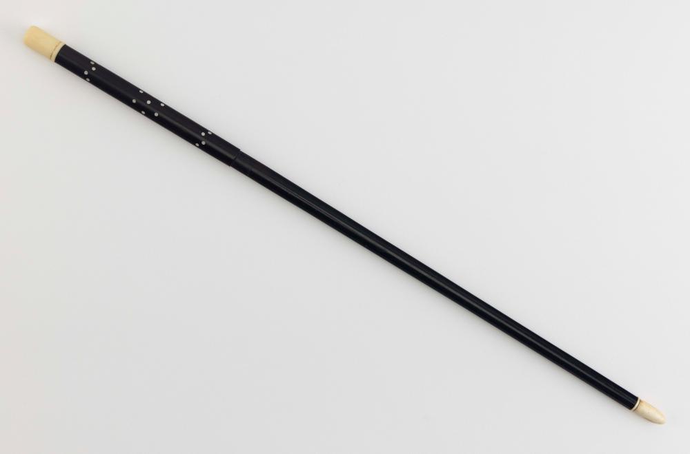 EBONY BATON LATE 19TH EARLY 20TH 30b6b4