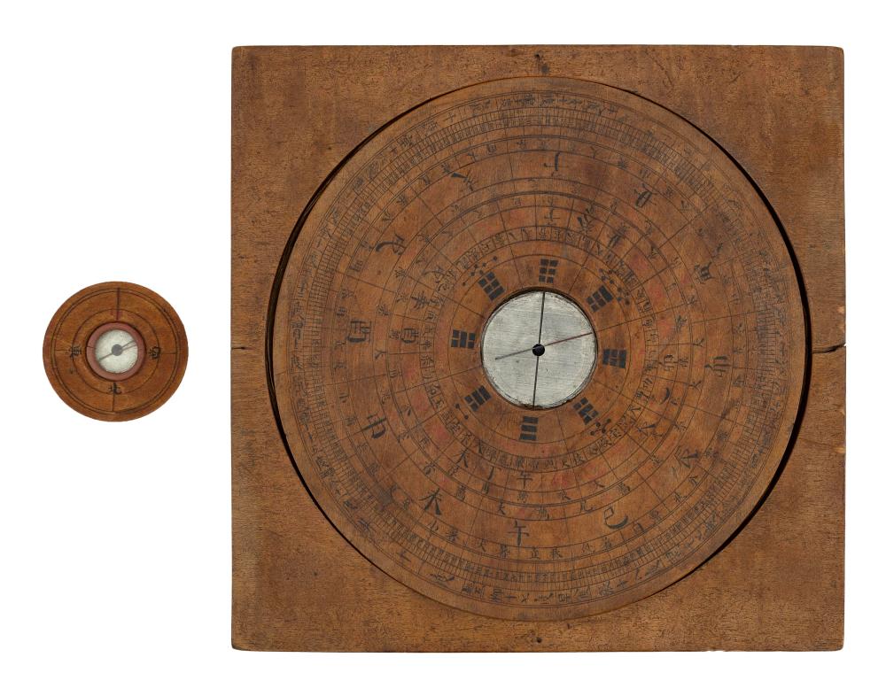 ASIAN HARDWOOD COMPASS 19TH CENTURY