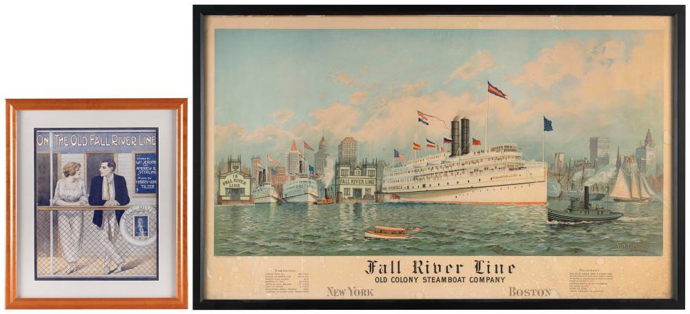 TWO FALL RIVER LINE PRINTS EARLY 30b720