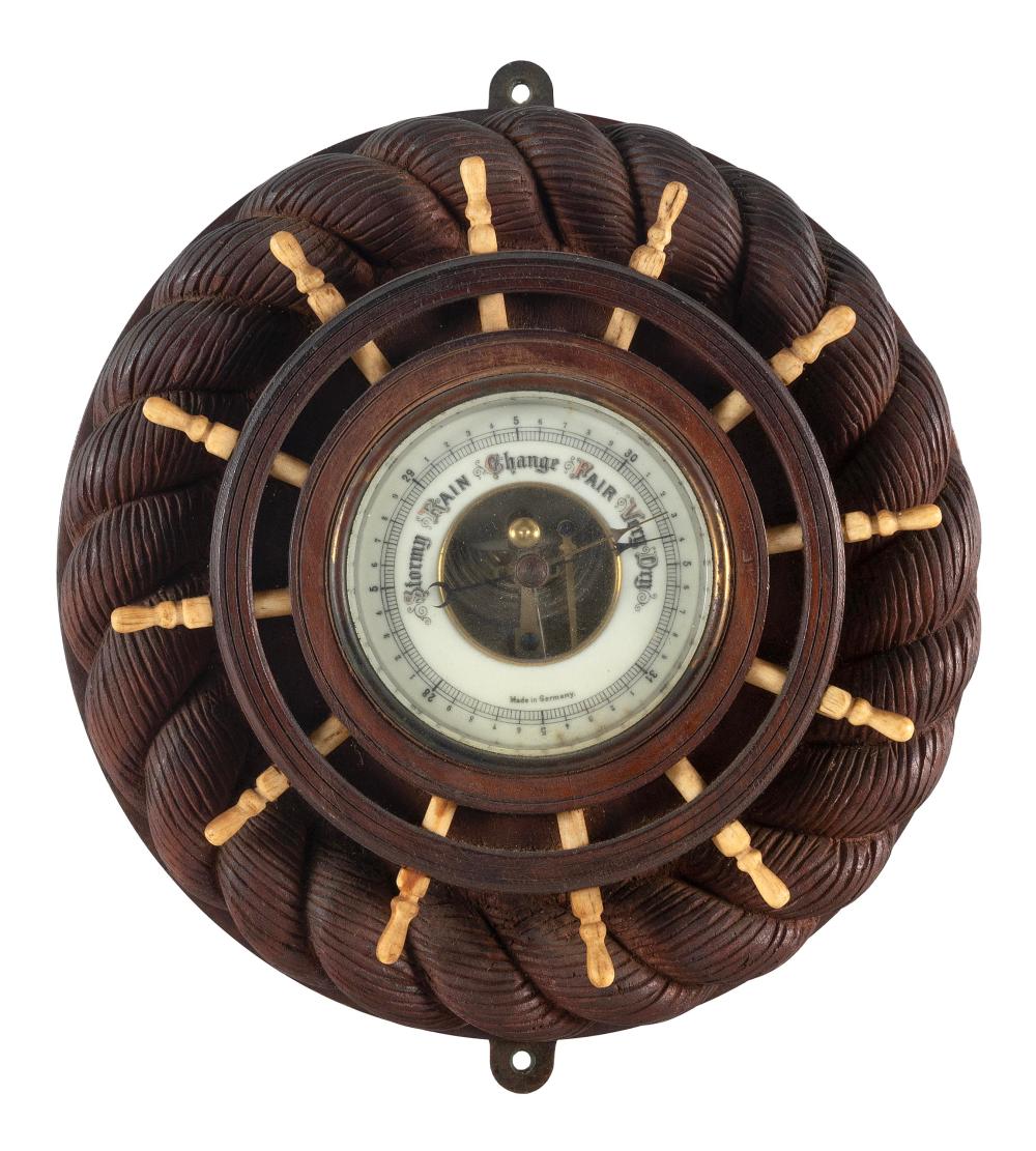 GERMAN ANEROID WALL BAROMETER LATE 19TH/EARLY