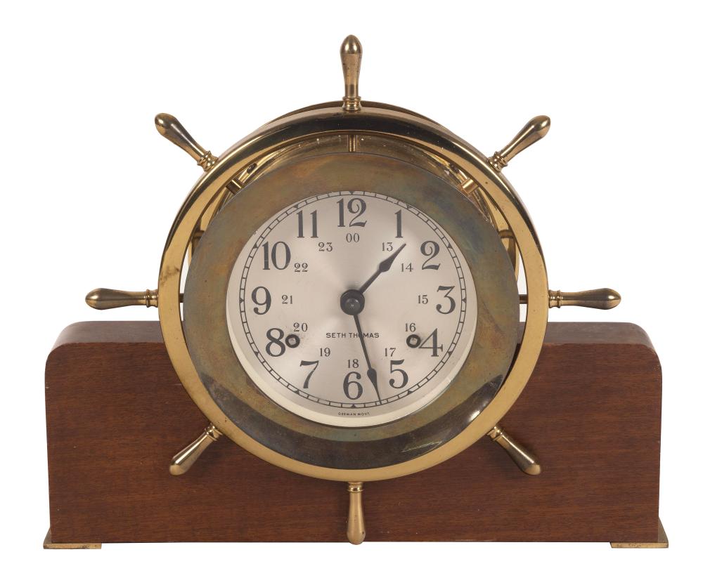 SETH THOMAS SHIP'S WHEEL CLOCK