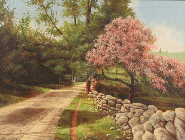 Oil on canvas depicting spring