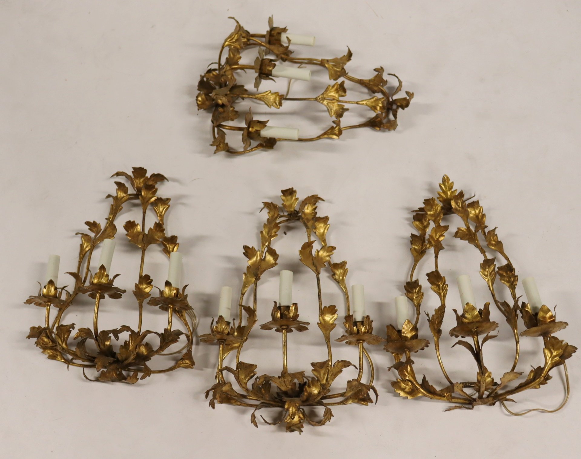 4 MIDCENTURY ITALIAN GILT METAL 30b843