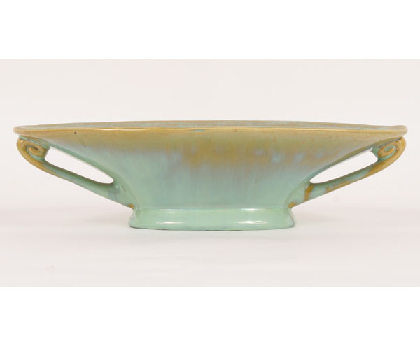 Fulper footed console bowl with flared