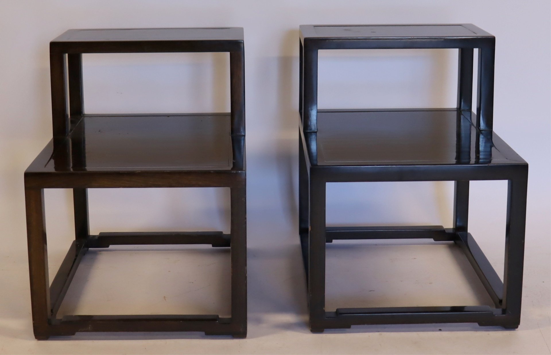 DUNBAR PAIR OF MIDCENTURY EBONISED