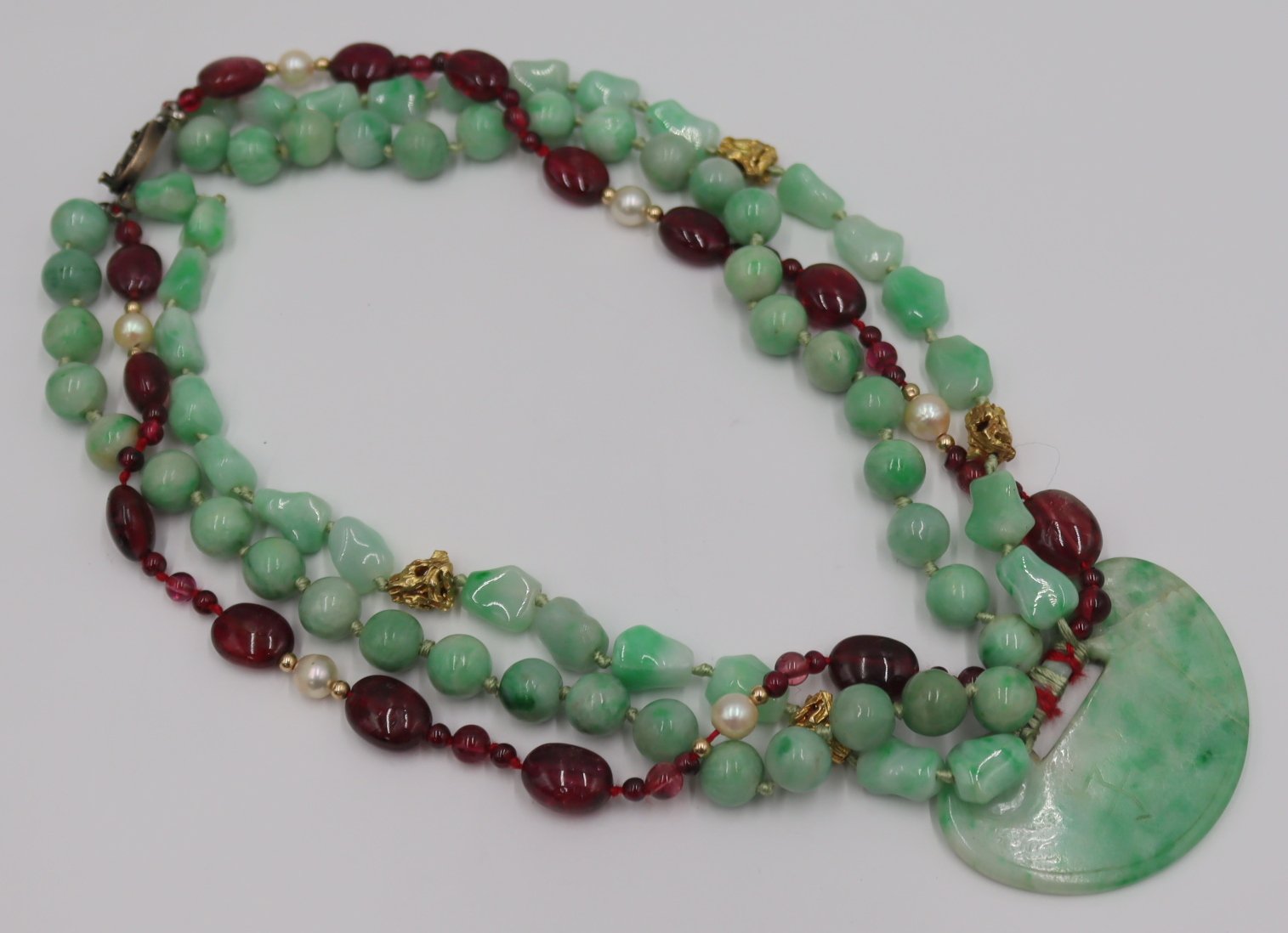 JEWELRY CHINESE JADE PEARL GEM  30b950