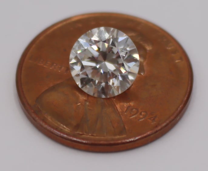 JEWELRY. GIA 1.58CT ROUND BRILLIANT