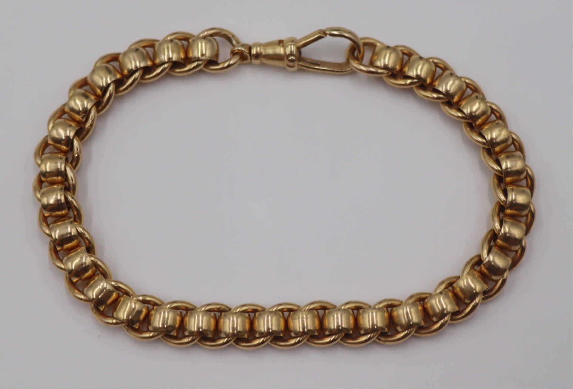 JEWELRY VINTAGE 9CT GOLD BRACELET FOB  30b976