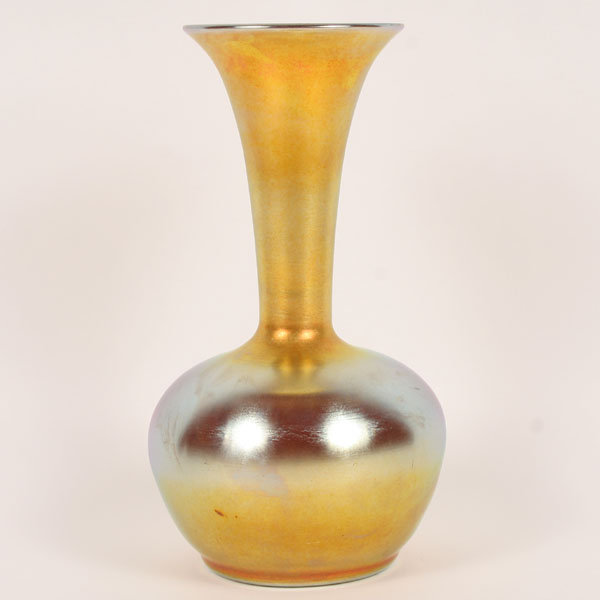 Durand iridescent gold art glass vase,