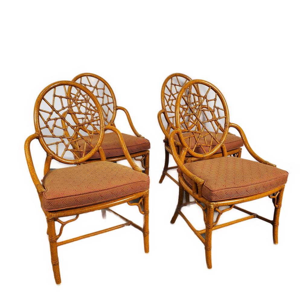 SET OF FOUR MCGUIRE RATTAN AND