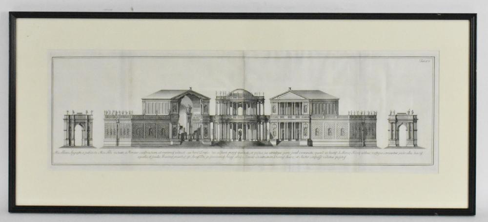 LARGE ITALIAN ARCHITECTURAL ENGRAVING