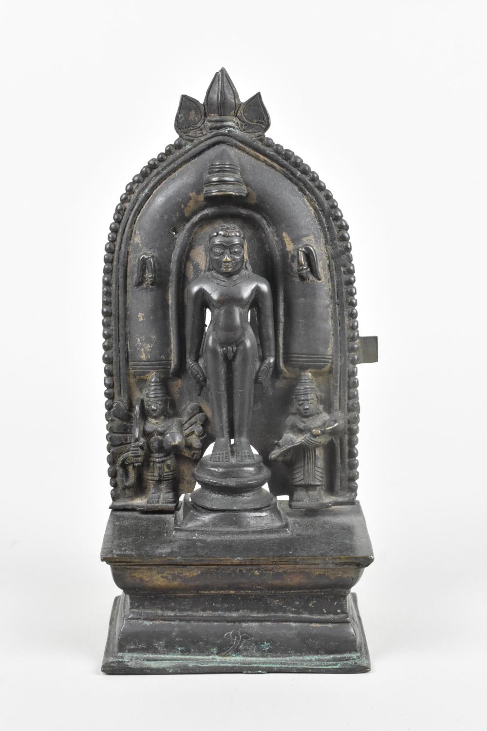 SOUTH INDIAN JAIN PATINATED BRONZE 30b9d0