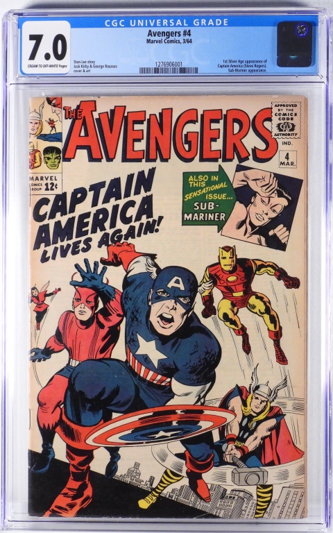 MARVEL COMICS AVENGERS 4 CGC 7 0 30ba7c