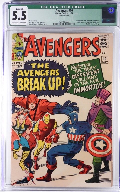 MARVEL COMICS AVENGERS 10 CGC 30ba82