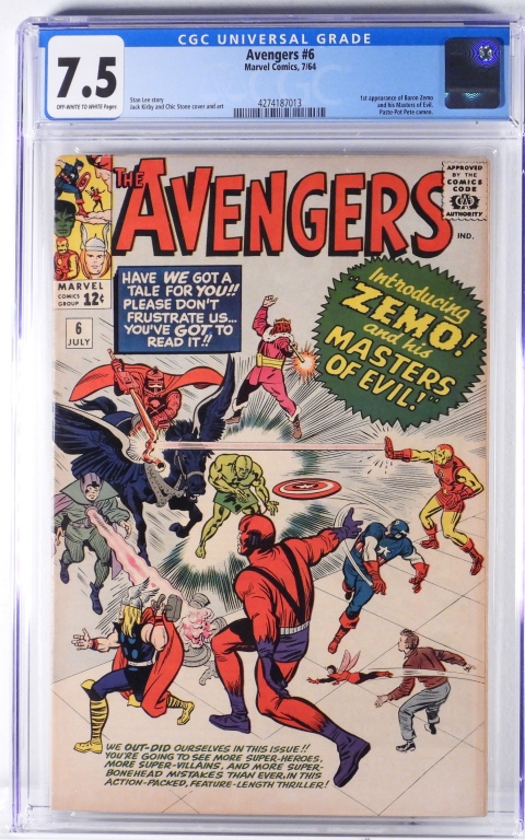 MARVEL COMICS AVENGERS 6 CGC 7 5 30ba7e