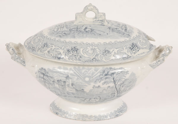 English oblong covered soup tureen