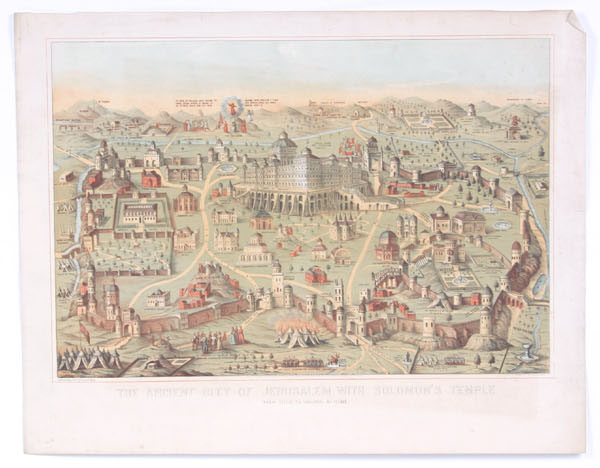 Colored print of The Ancient City of