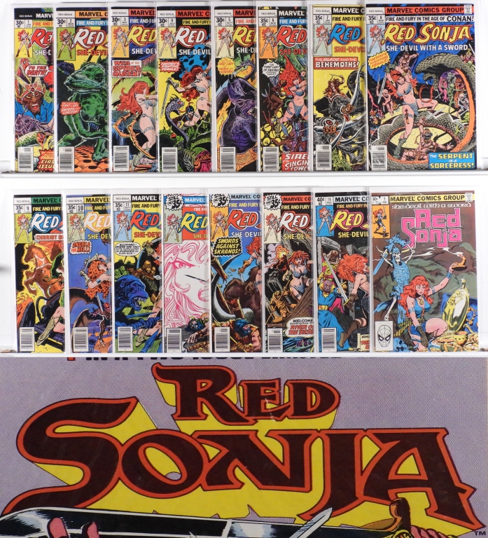 19PC MARVEL COMICS RED SONJA COLLECTION