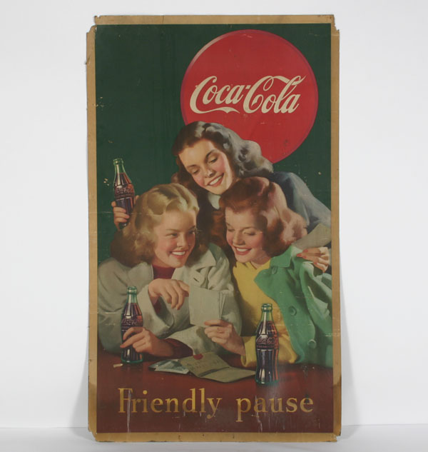 Large Coca Cola cardboard advertising 4df9c