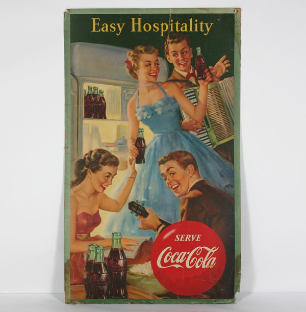 Large Serve Coca-Cola double sided cardboard
